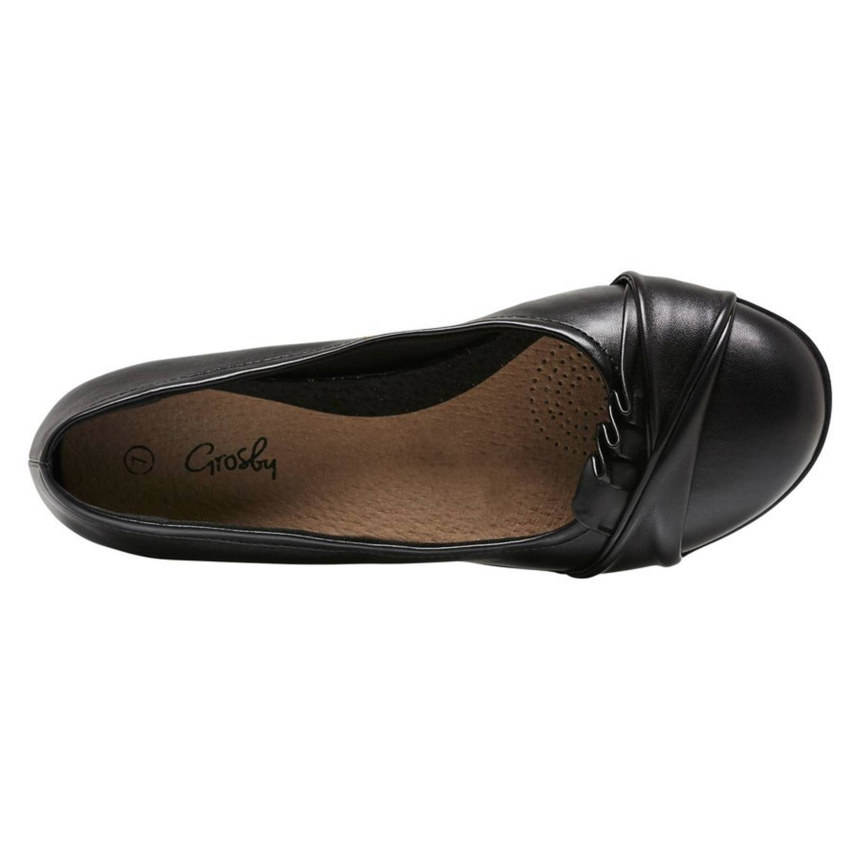GROSBY Womens Ivy Flats Shoes Pumps Heels Closed Toe - Black