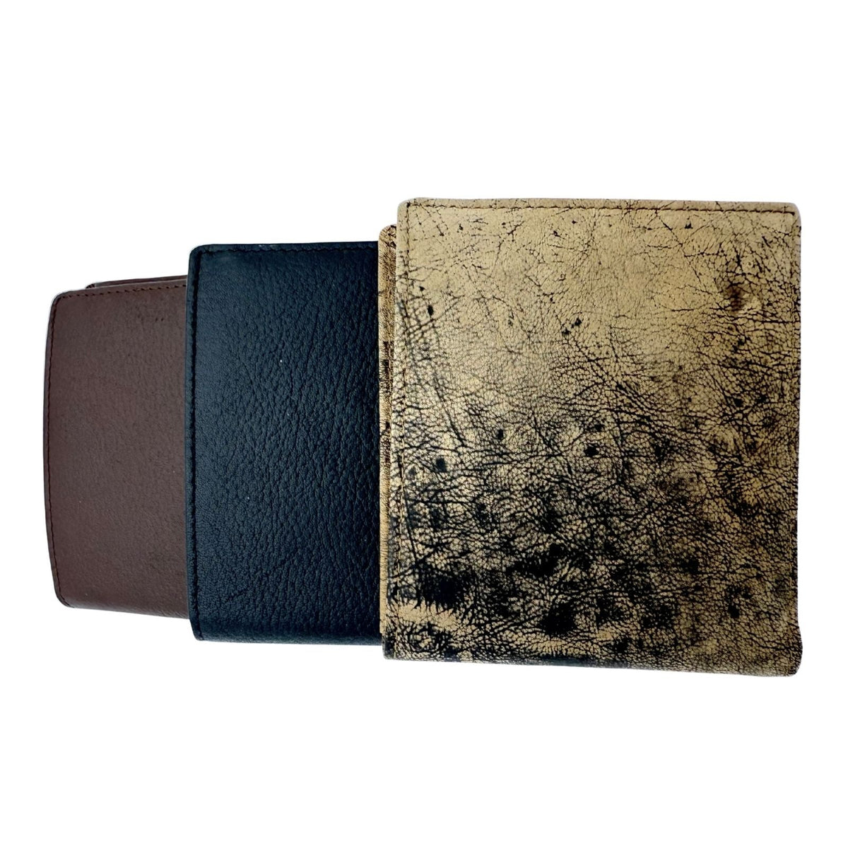 Jacaru 5786 Mens Kangaroo Leather Flap Wallet - Bi-Fold with Coin Pocket (12 x 9.5cm)