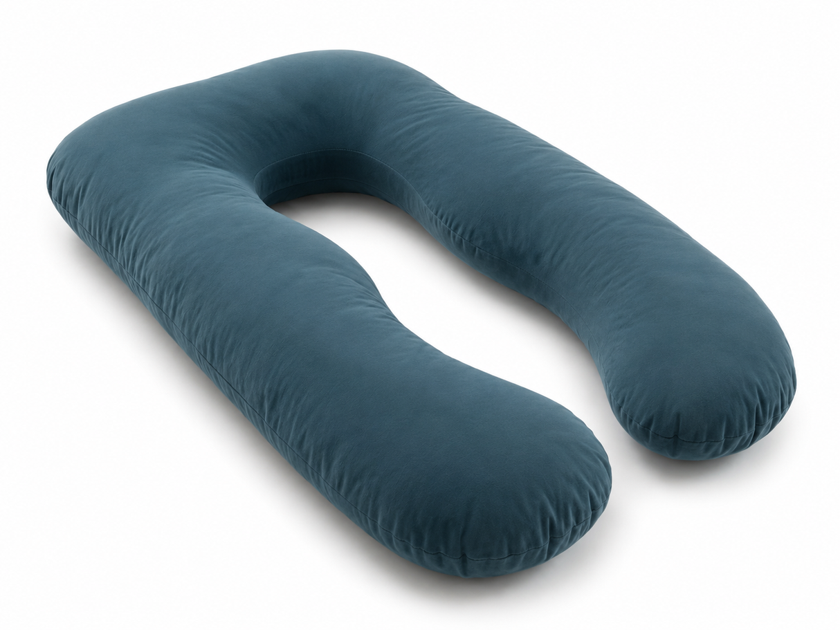 Maternity Pregnancy Body Support Pillow U-Shape Nursing Cushion (80x140cm) in Teal