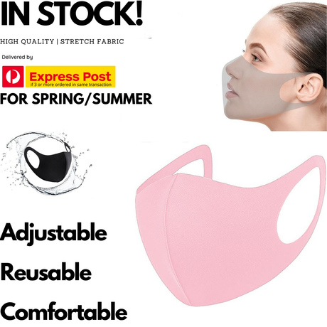 SUMMER Reusable Breathable Face Mask Mouth Mask Anti Dust Haze Protective in Pink