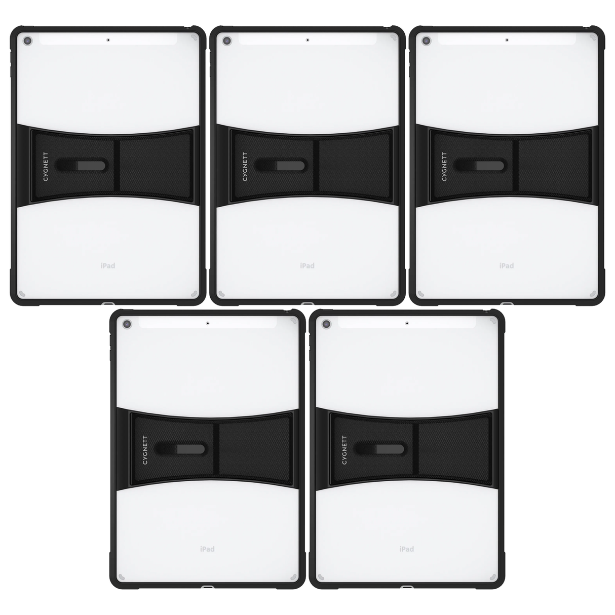 5x Cygnett AeroStand Magnetic Stand Case for iPad 10.2 Bulk Pack - Clear