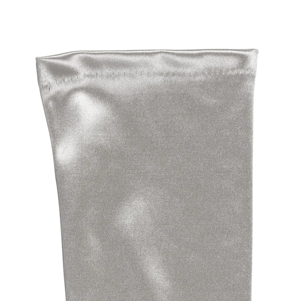 Dents Womens Long Above Elbow Satin Gloves - Silver Grey