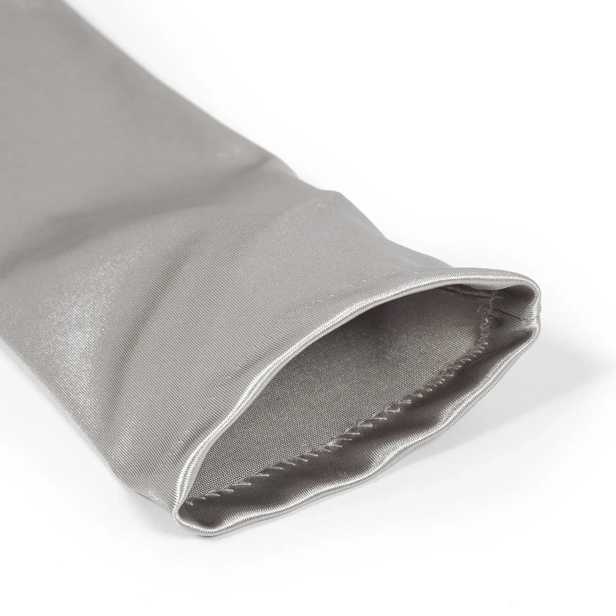 Dents Womens Long Above Elbow Satin Gloves - Silver Grey