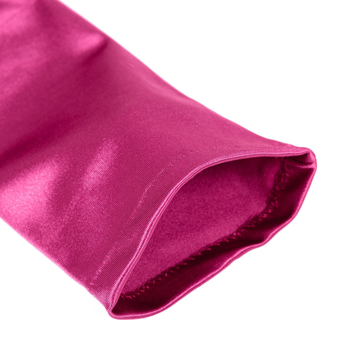 Dents Womens Long Opera Satin Gloves in Fuchsia