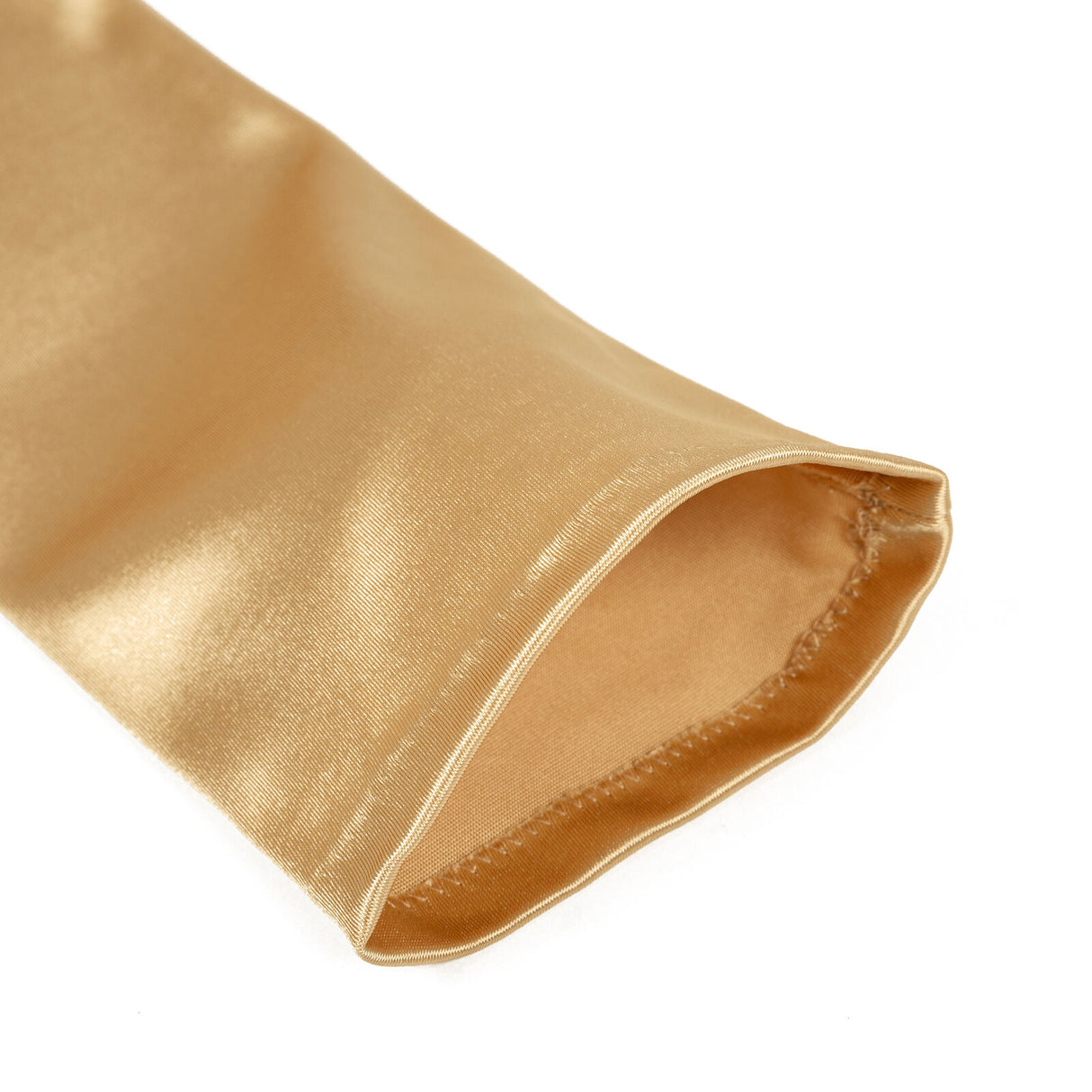 Dents Womens Long Opera Satin Gloves in Gold