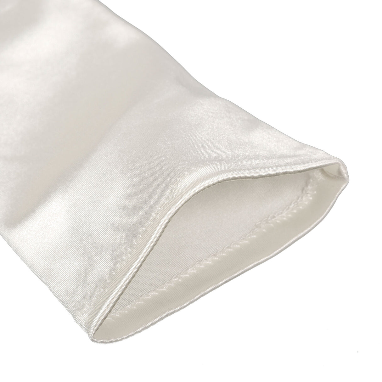 Dents Womens Long Opera Satin Gloves in Ivory