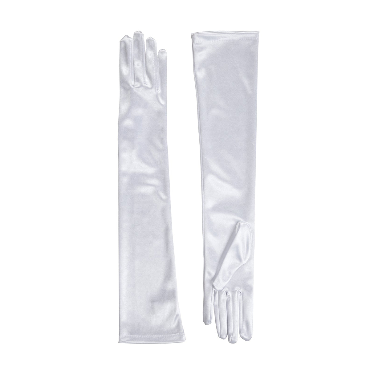 Dents Womens Long Opera Satin Gloves in White