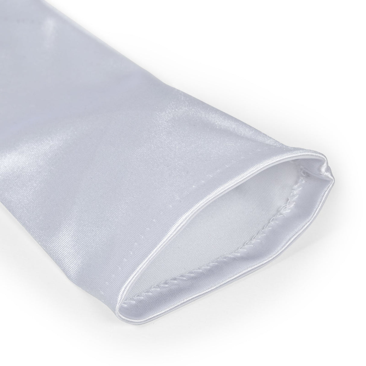 Dents Womens Long Opera Satin Gloves in White