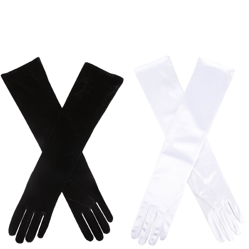 Dents Womens Semi-Sheen Finish Elbow Length Evening Gloves Formal Ball Prom Deb - Black