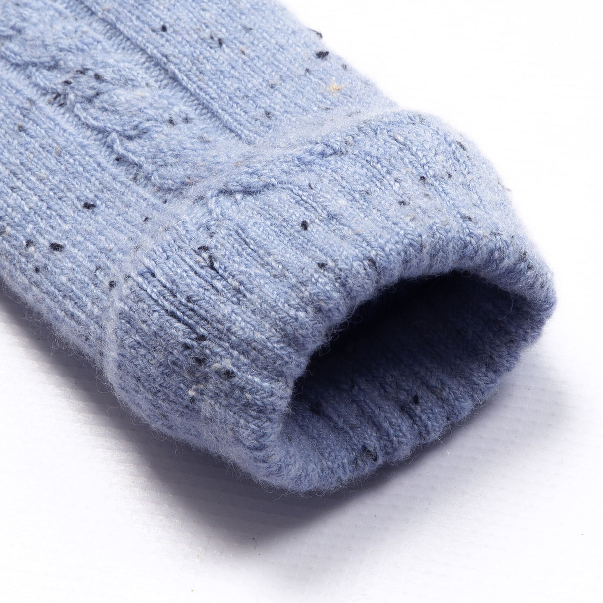 Dents Women’s Cable Knit Gloves with Marl Yarn - Blue