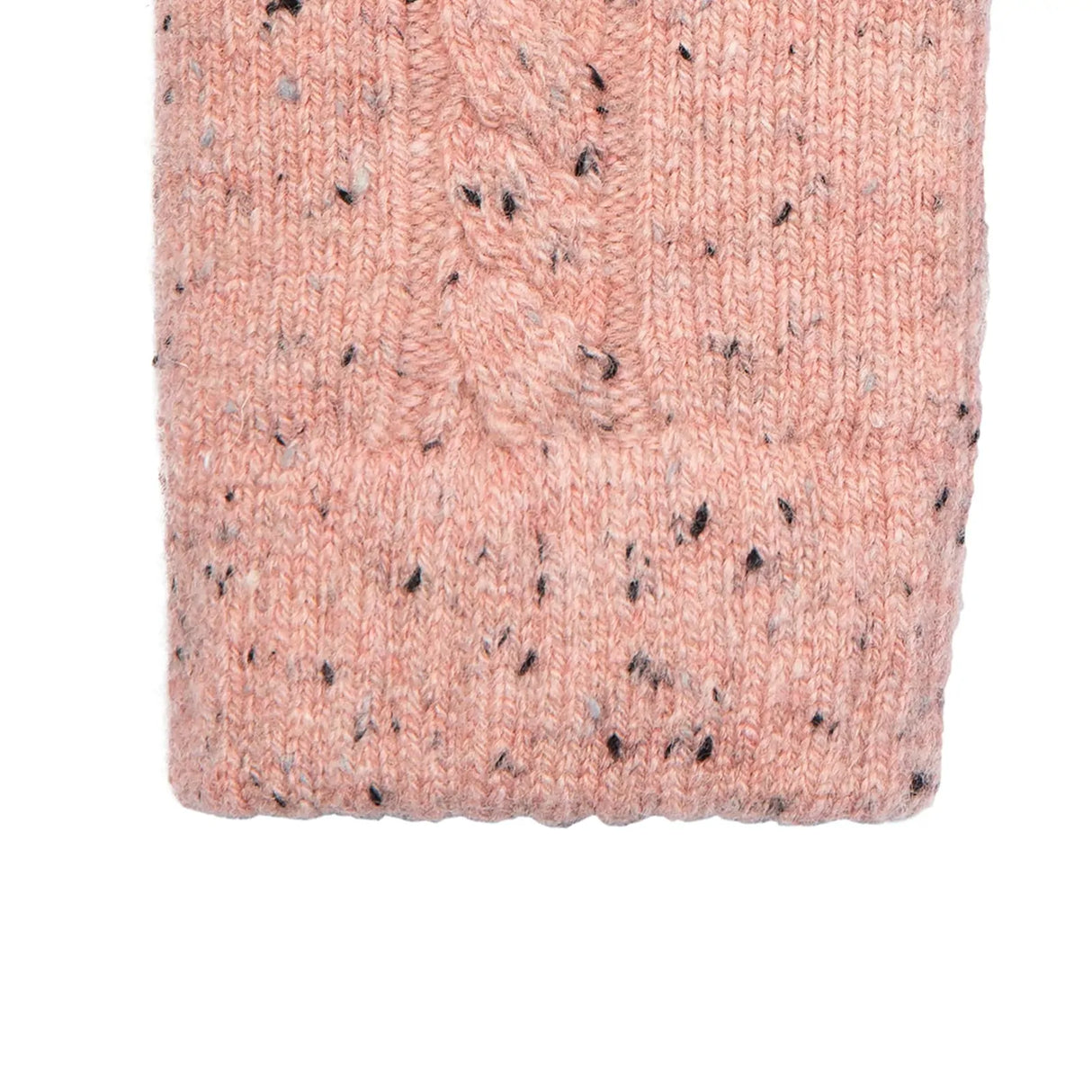 Dents Womens Cable Knit Gloves with Marl Yarn - Pink