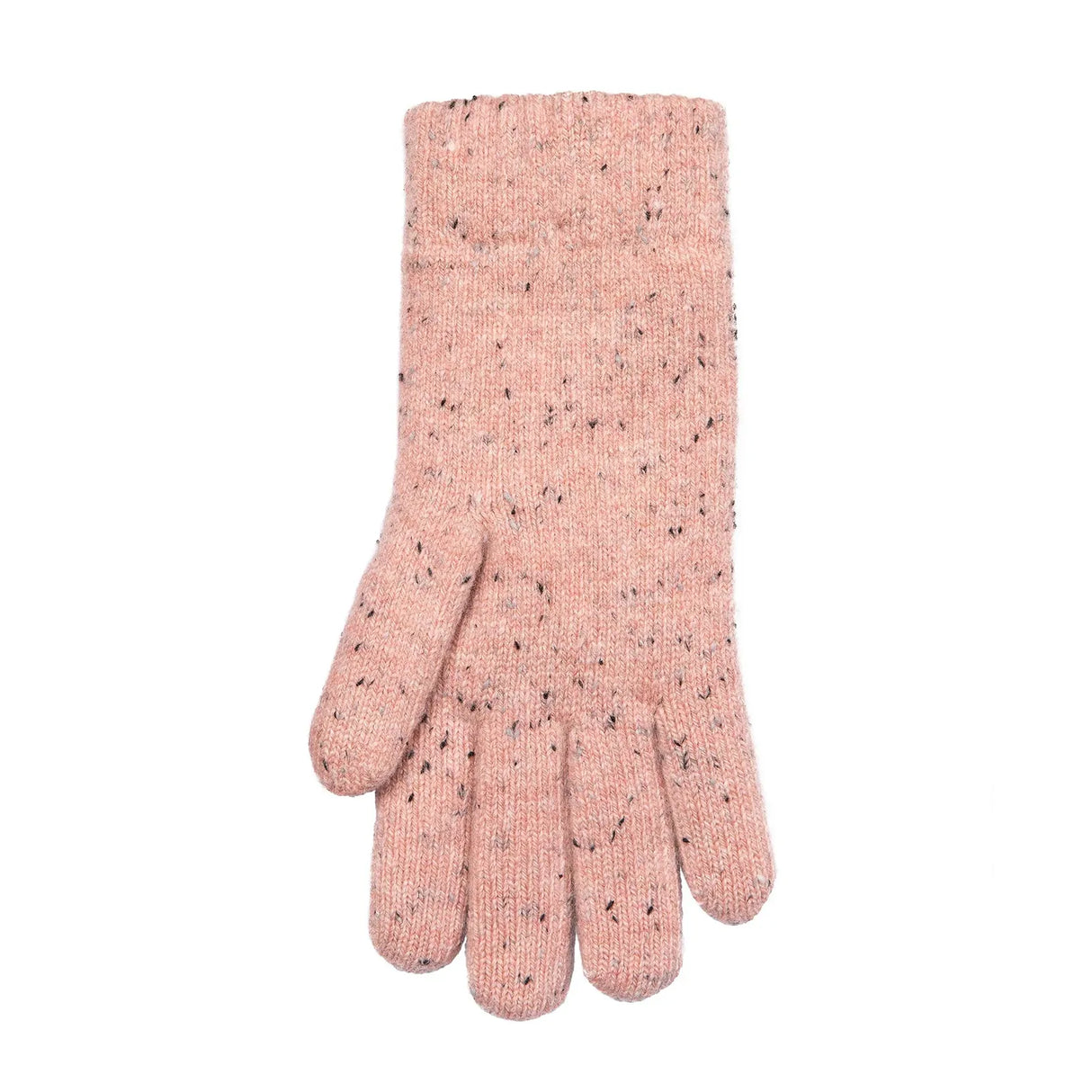 Dents Womens Cable Knit Gloves with Marl Yarn - Pink