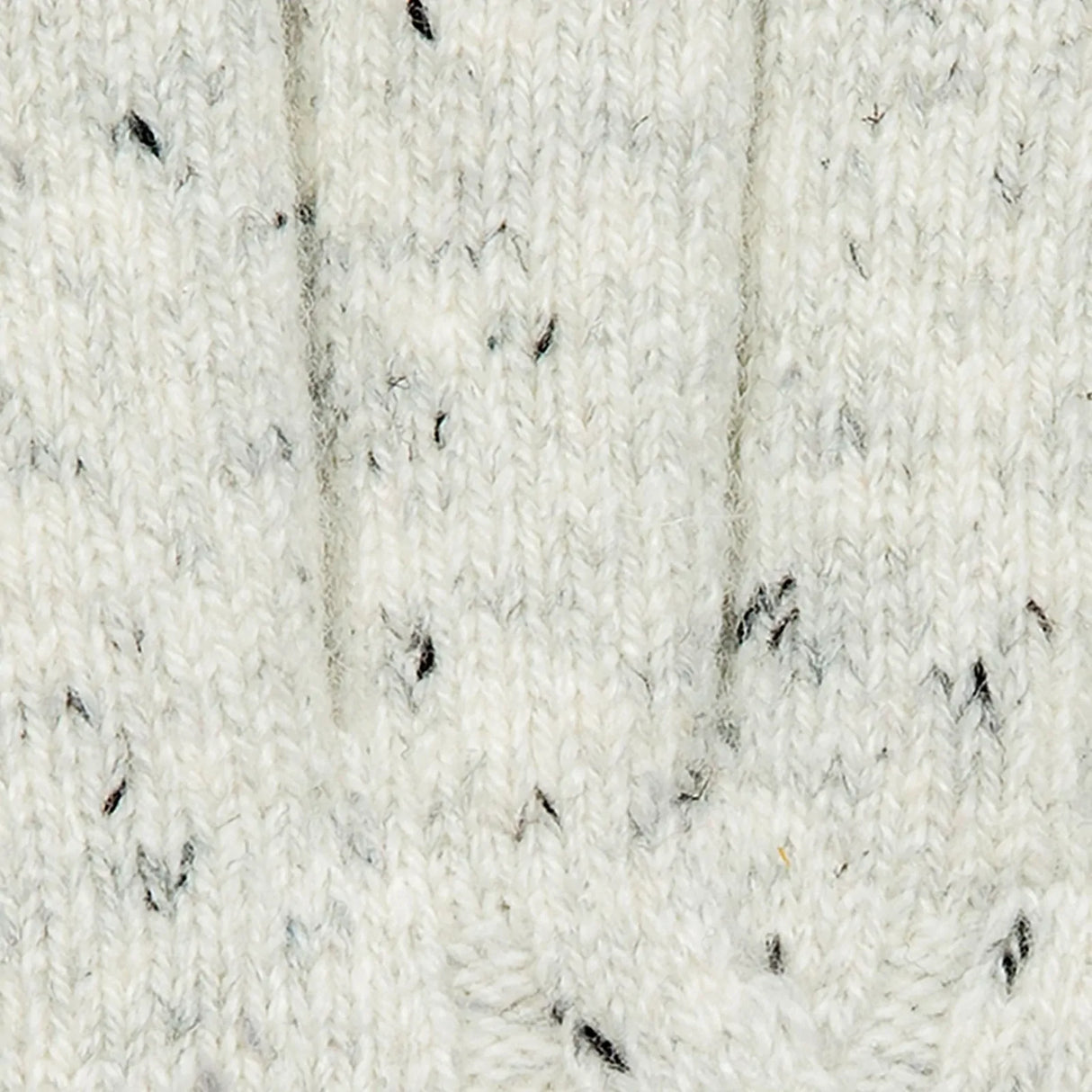 Dents Womens Cable Knit Gloves with Marl Yarn - White