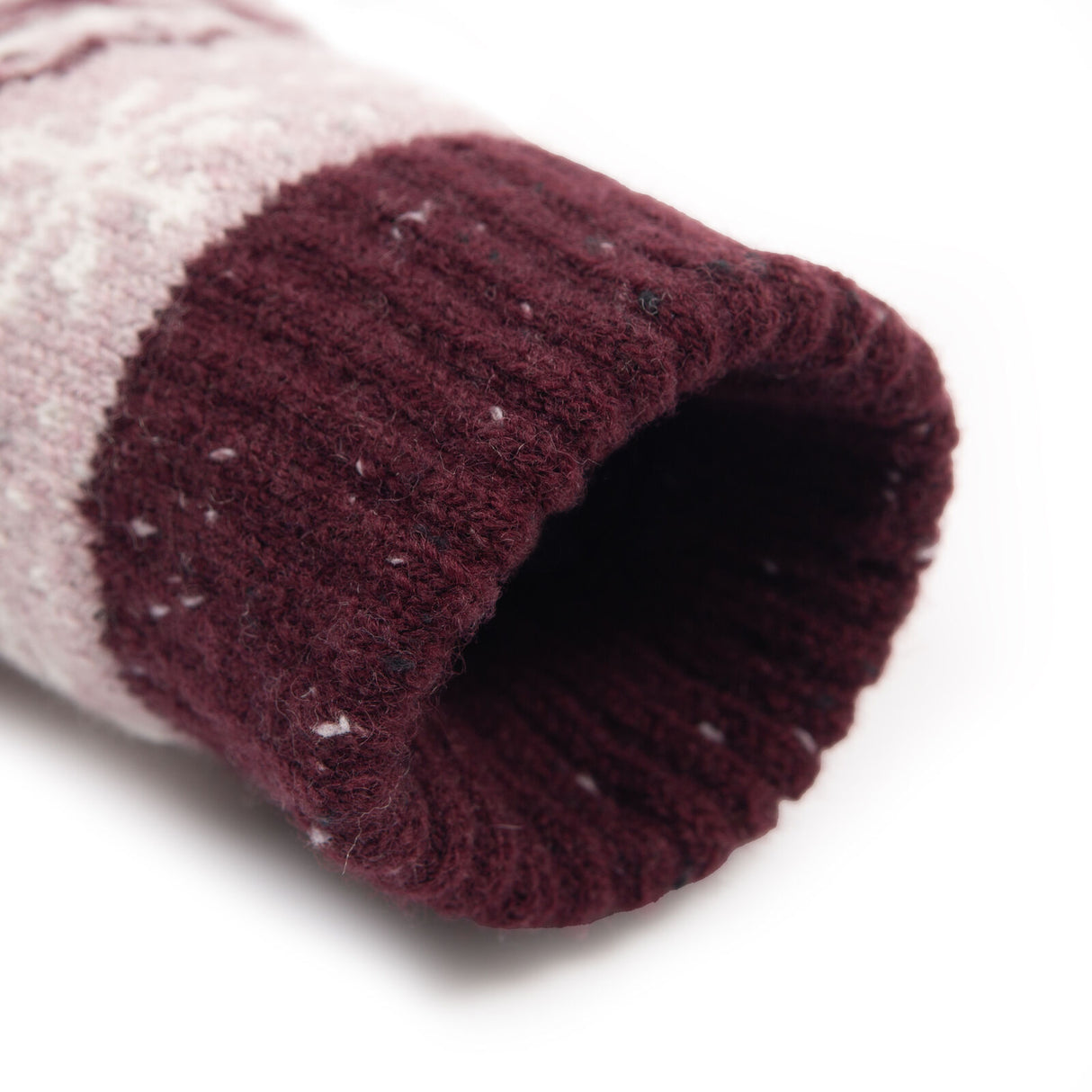 Dents Womens Jacquard Fair Isle Marle Yarn Knitted Gloves - Lilac