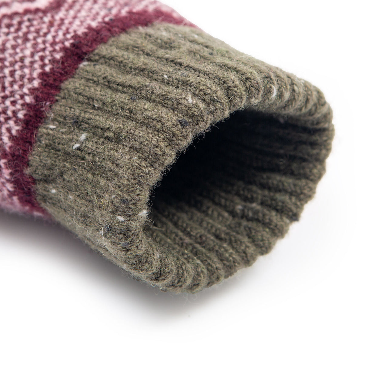 Dents Women’s Knitted Gloves with Geometric Pattern - Lilac