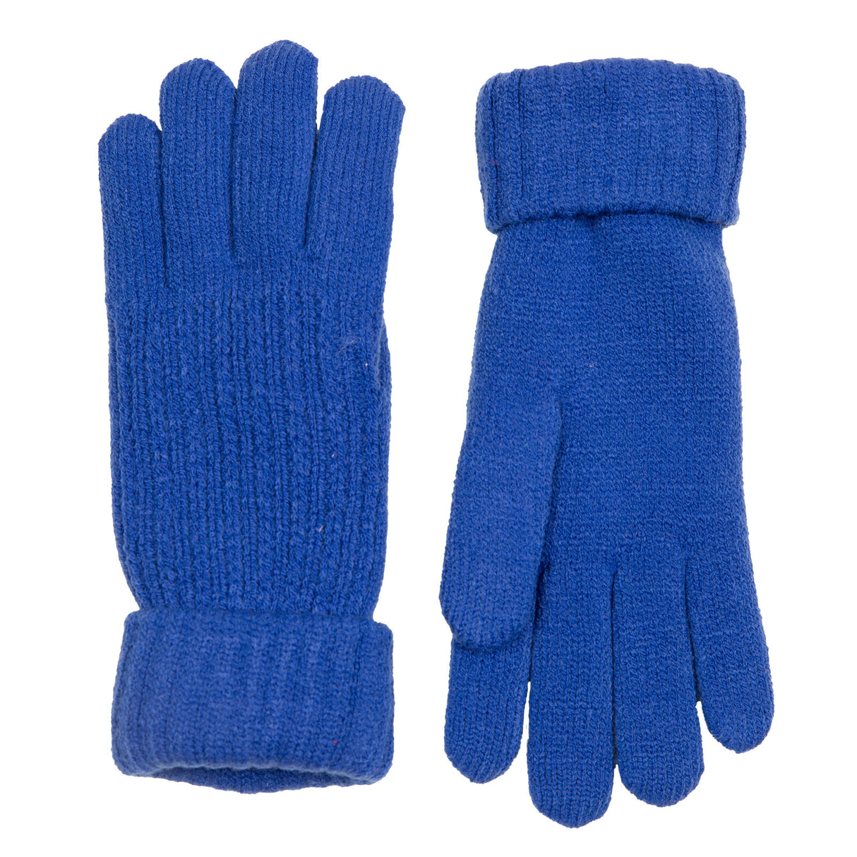 Dents Women’s Ribbed Knit Gloves - Blue