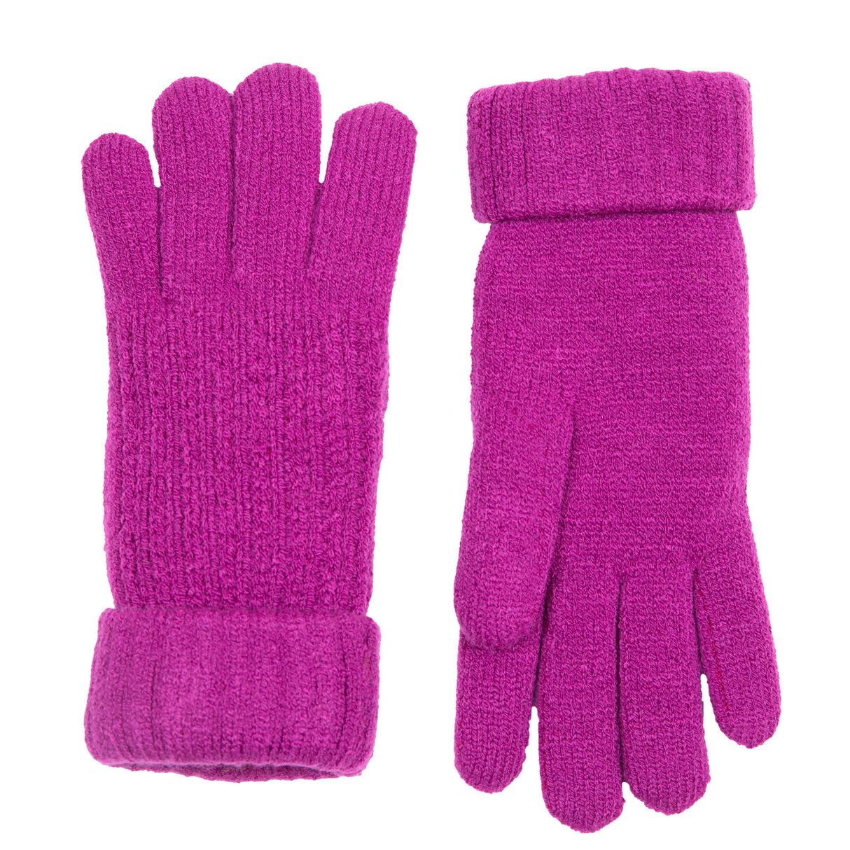 Dents Women’s Ribbed Knit Gloves - Pink