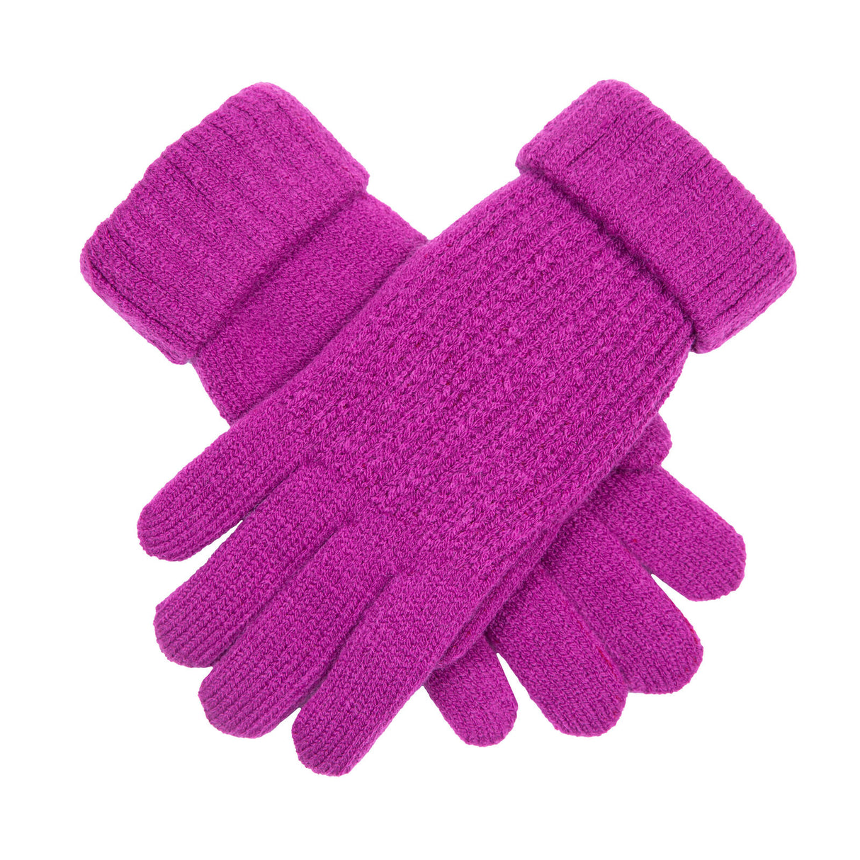 Dents Women’s Ribbed Knit Gloves - Pink