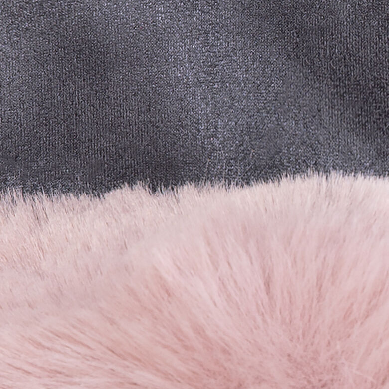 Dents Women's Touchscreen Velour-Lined Faux Suede Gloves with Faux Fur Cuffs - Black/Pink