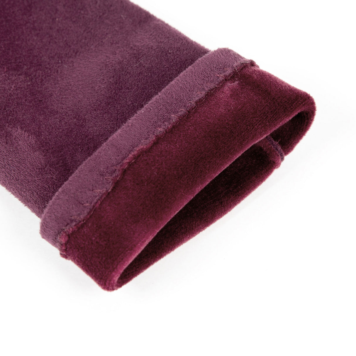 Dents Women’s Touchscreen Long Below-Elbow Velour-Lined Faux Suede Gloves - Plum Red