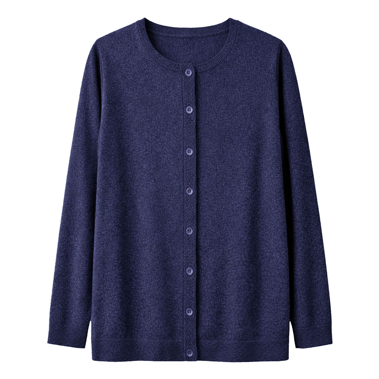 Cashmere Wool Longline Button Cardigan in Navy - XL