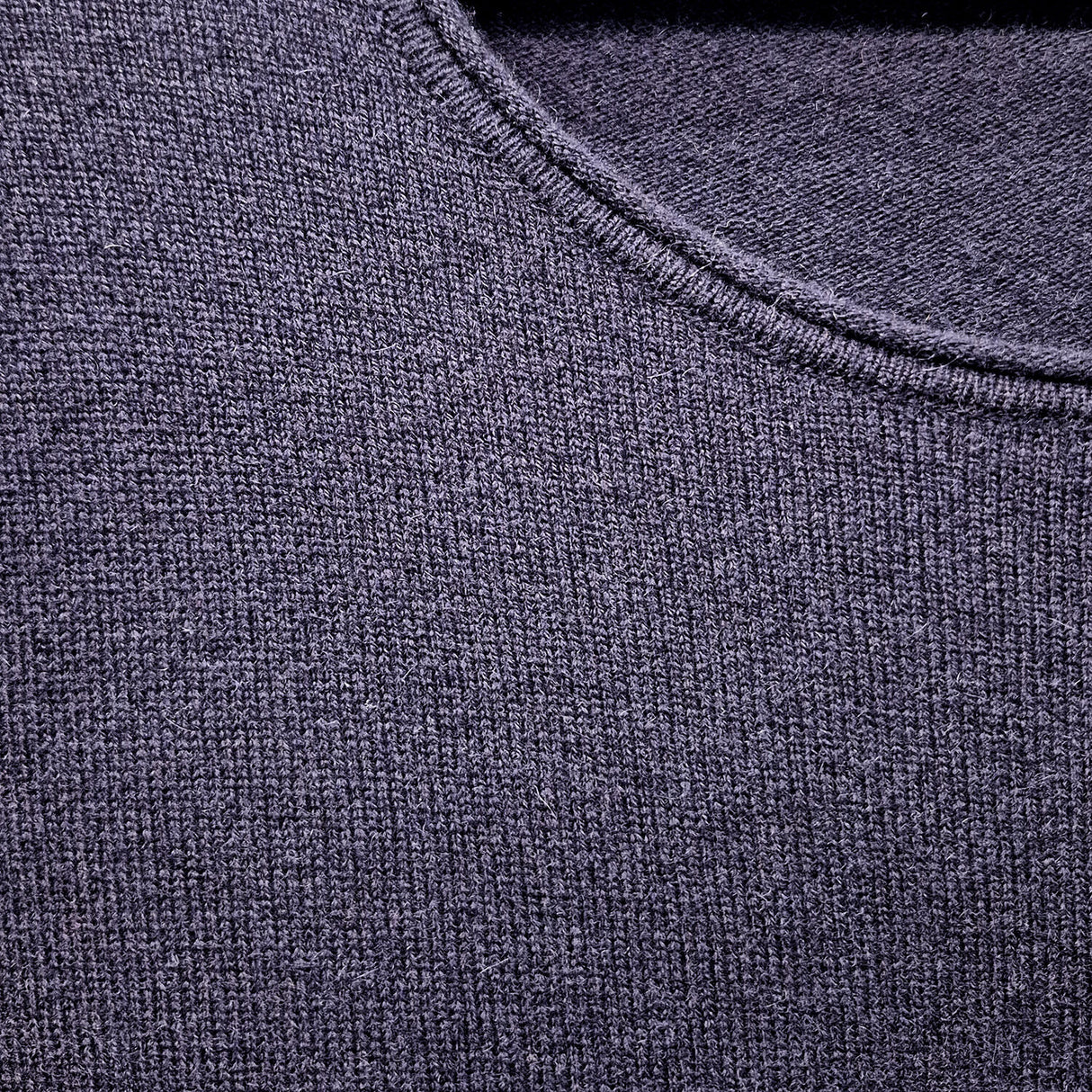idyl Womens Cashmere Wool Pullover Jumper - Navy Blue (Fine Knit Sweater)