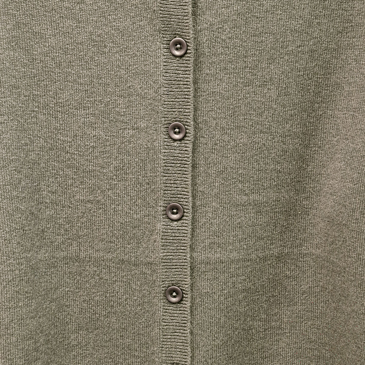 idyl Womens Cashmere Wool Fine Knit Button Cardigan - Green (Regular Length Sweater)