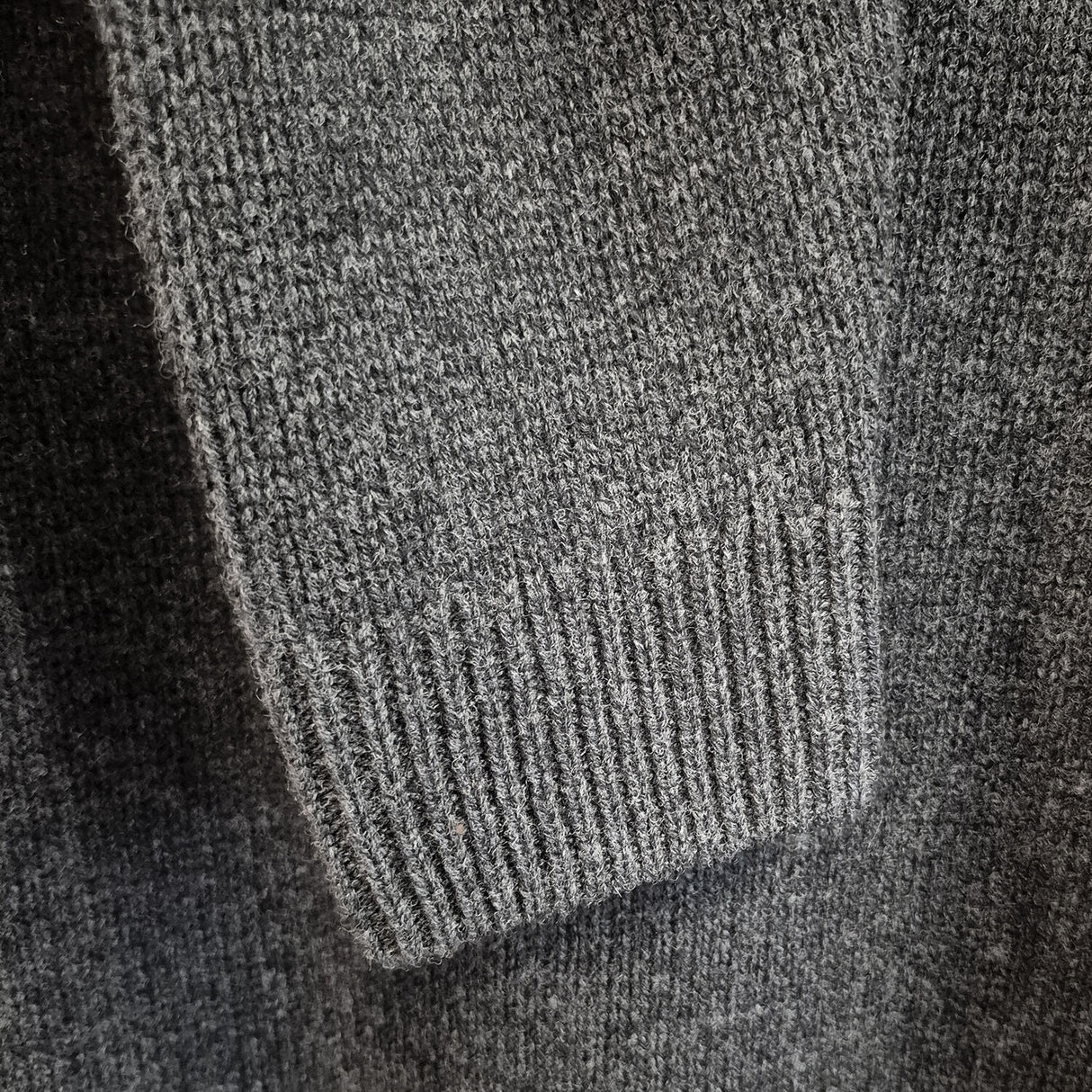 idyl Womens Cashmere Wool Funnel Neck Jumper - Charcoal (Chunky Knit Pullover Sweater)