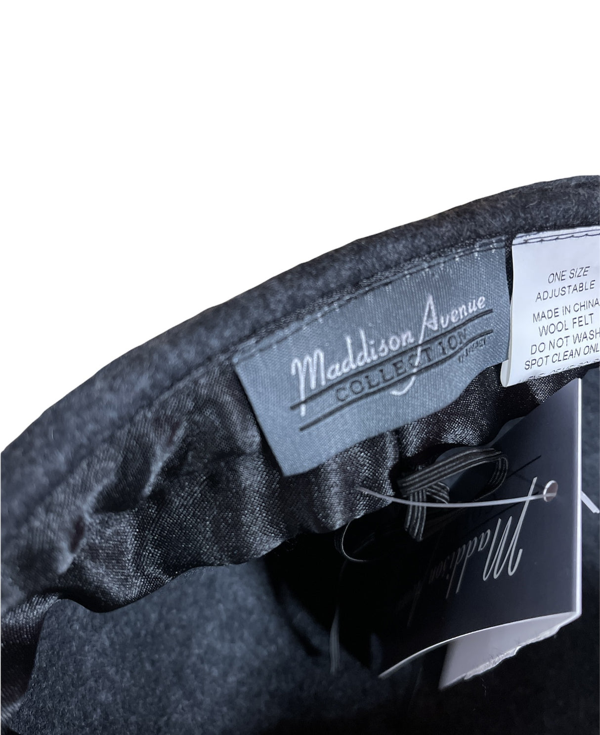 Maddison Avenue Womens Adjustable Wool Vintage Beret Cap Bow One Size - Grey