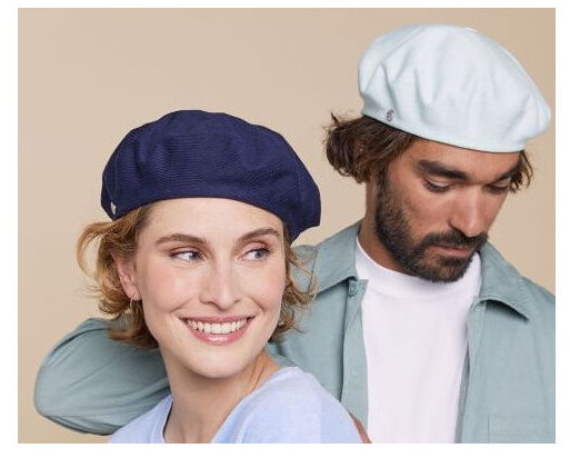 Laulhere Heritage Unisex Summer Cotton Beret - Navy Blue