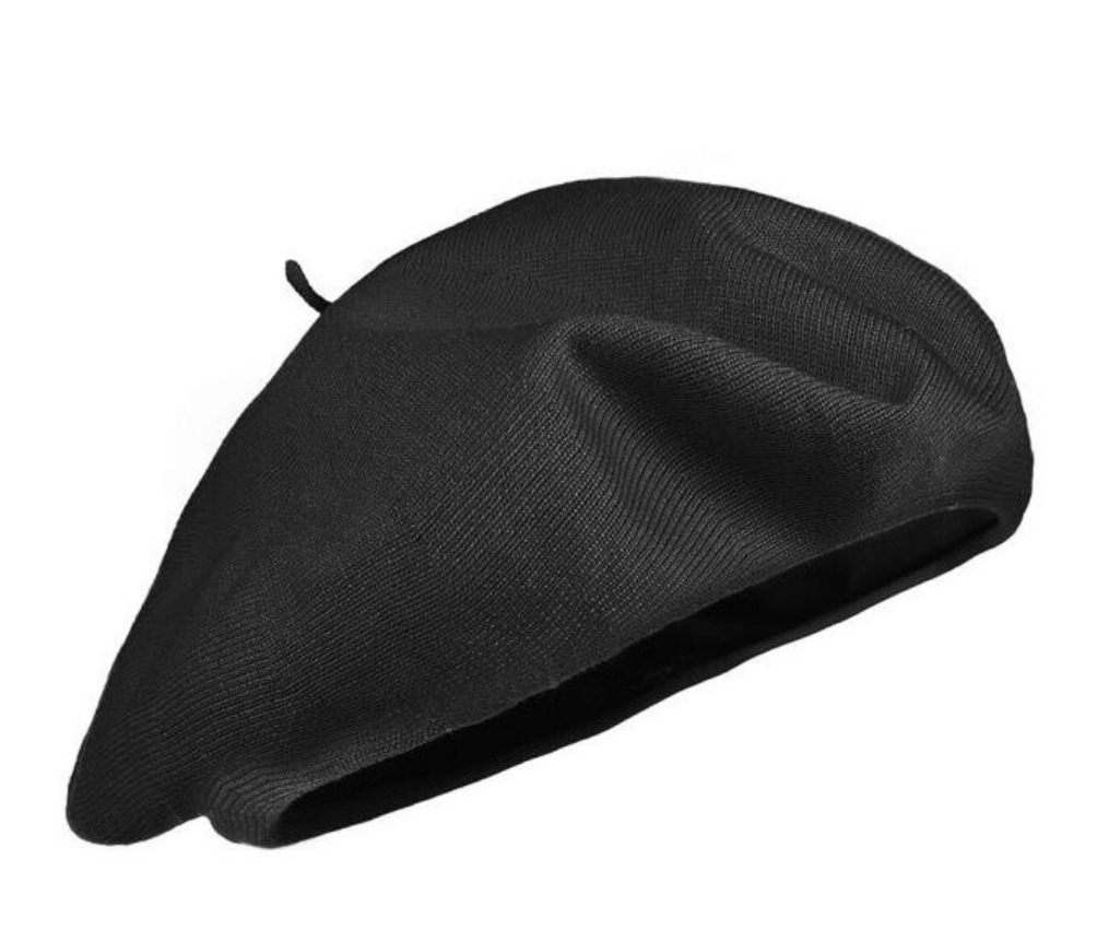Laulhere Heritage Unisex Summer Cotton Beret - Black