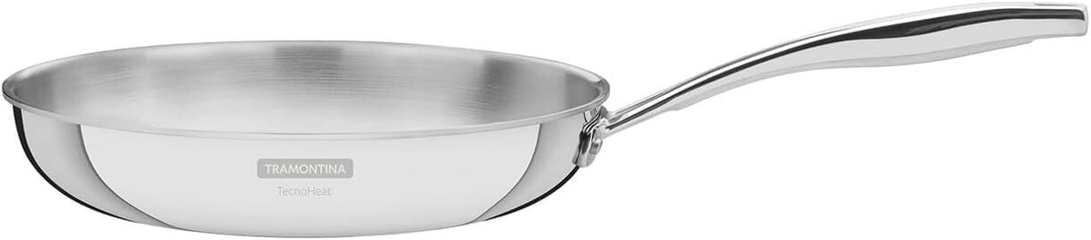 Tramontina Grano 26cm Tri-Ply Stainless Steel Frying Pan Skillet 2.2L in Silver