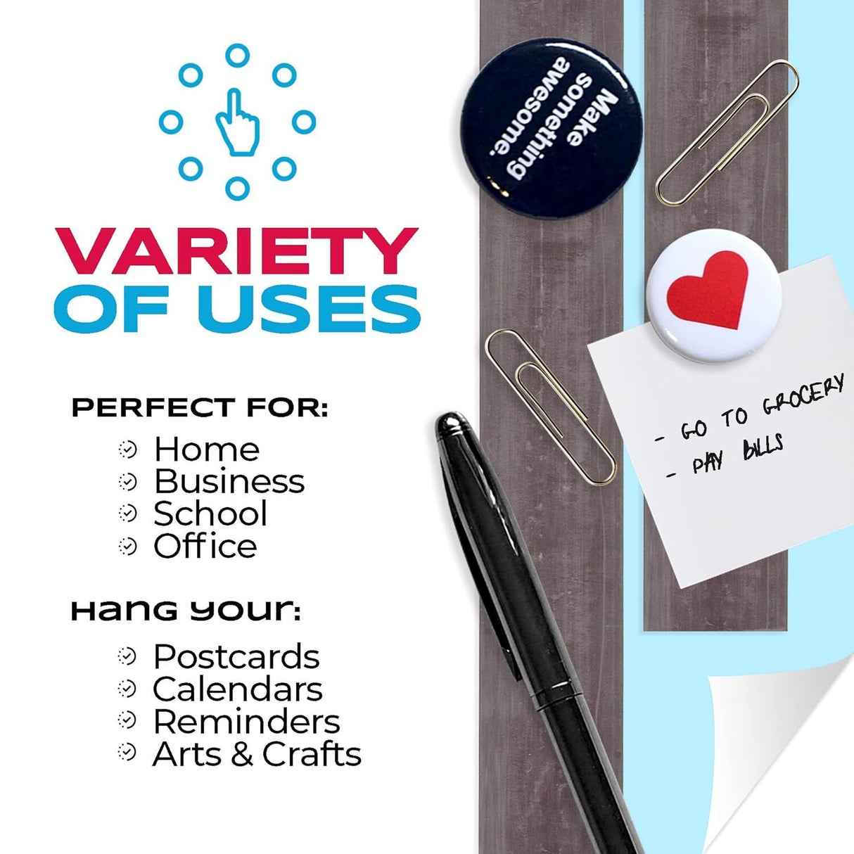 3M Magnetic Tape Strips w/ Adhesive Backing Fridge Strips - 1 Pack of 20