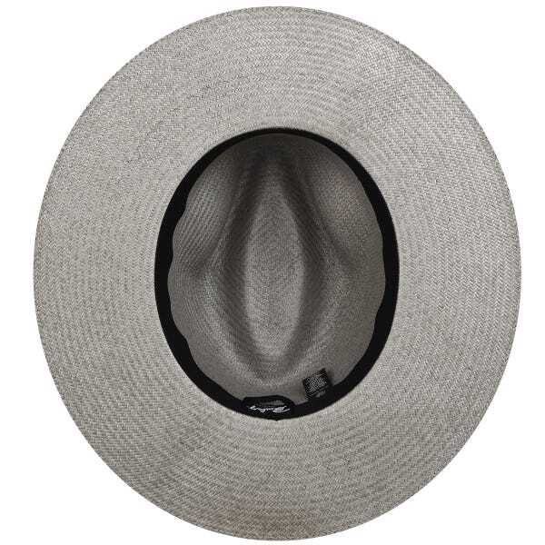 Bailey Mens Magness Straw Hat Panama Fedora Made in USA - Silver