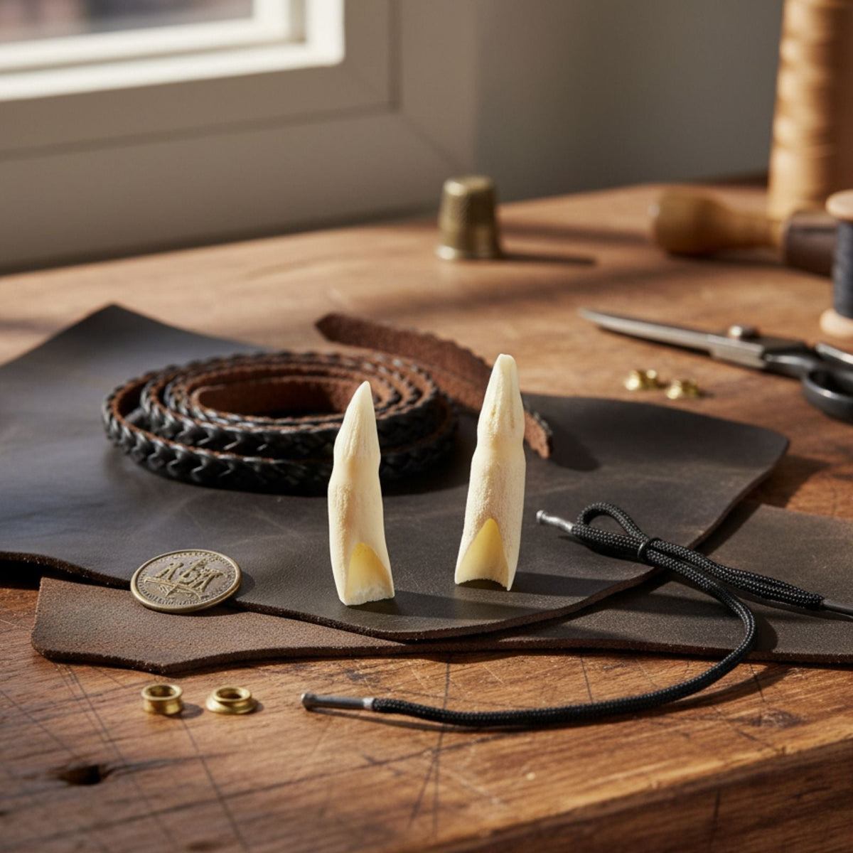 Jacaru 6580 Genuine Crocodile Tooth - Hatband Replacement (Medium or Large)