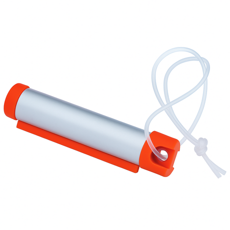 Funky Luggage Cylinder Tag Rollout Label for Address Details - Silver/Orange