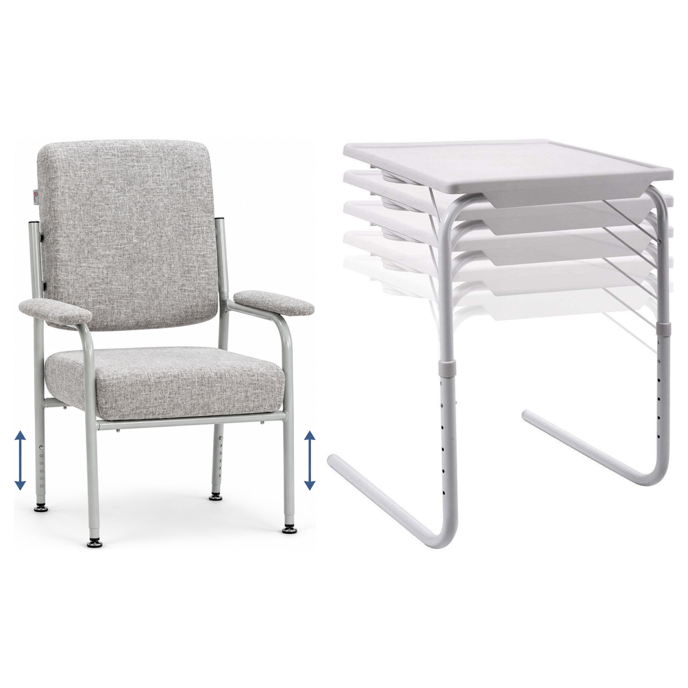 Charlie Height Adjustable High Seat Chair & Folding Table Set - Orthopaedic Kit