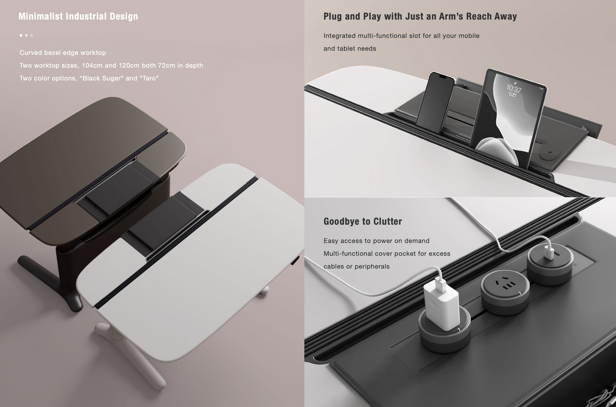 1.2m UFOU UPON Standing Desk Height Adjustable Motorised Electric Sit Stand Table Riser - White