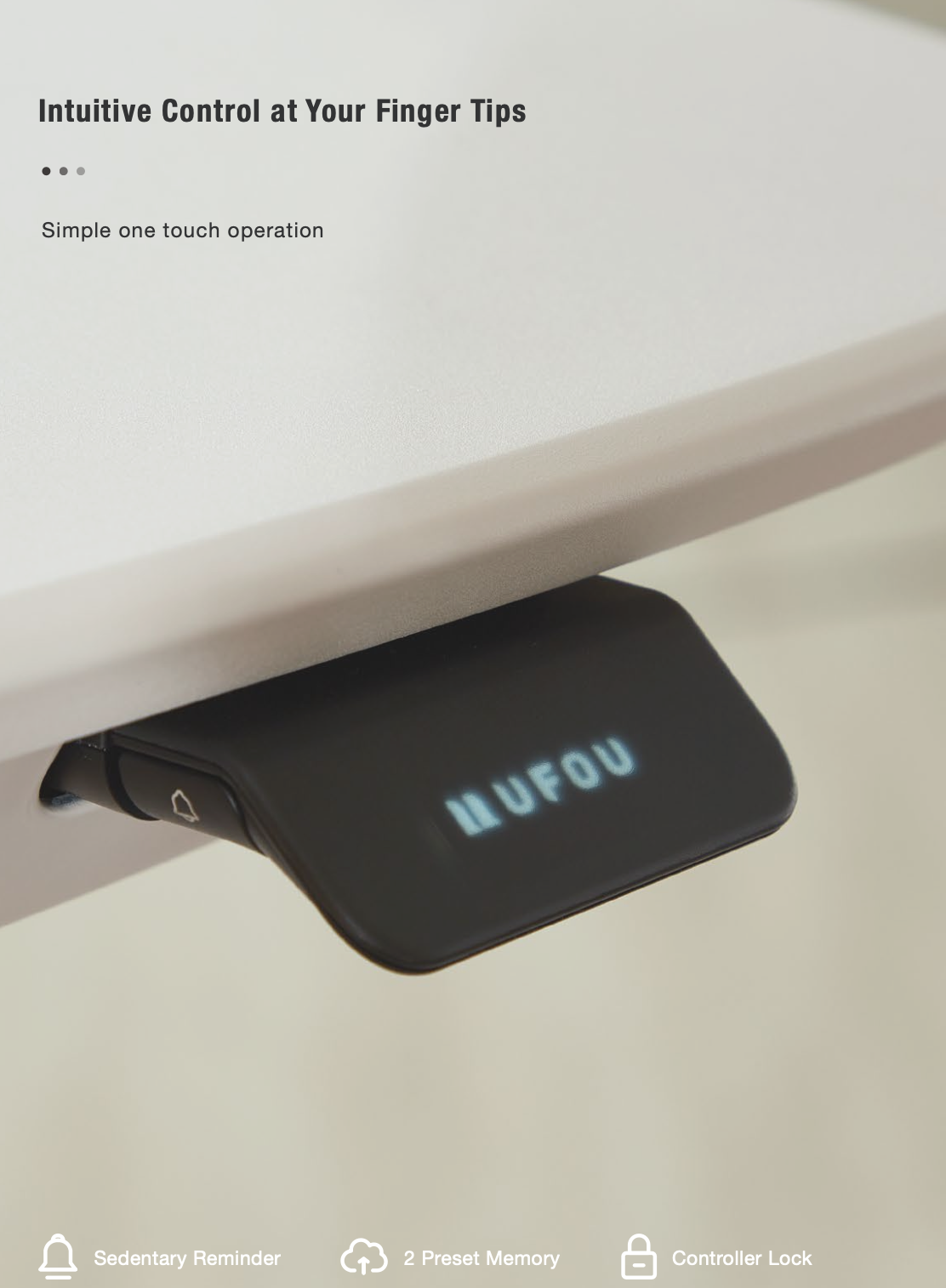 1.2m UFOU UPON Standing Desk Height Adjustable Motorised Electric Sit Stand Table Riser - White