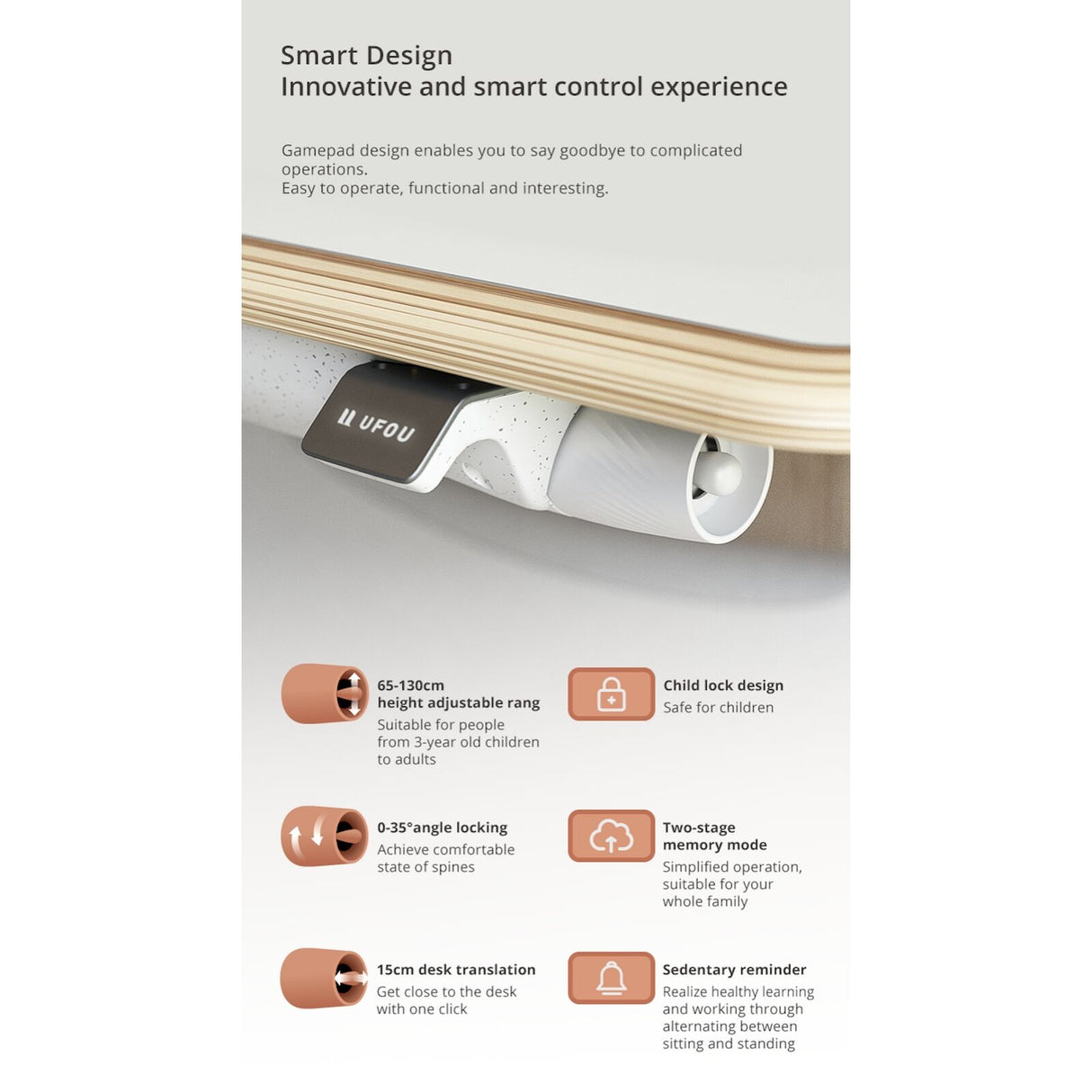 1.2m UFOU UPON Standing Desk Height Adjustable Motorised Electric Sit Stand Table Riser - Black