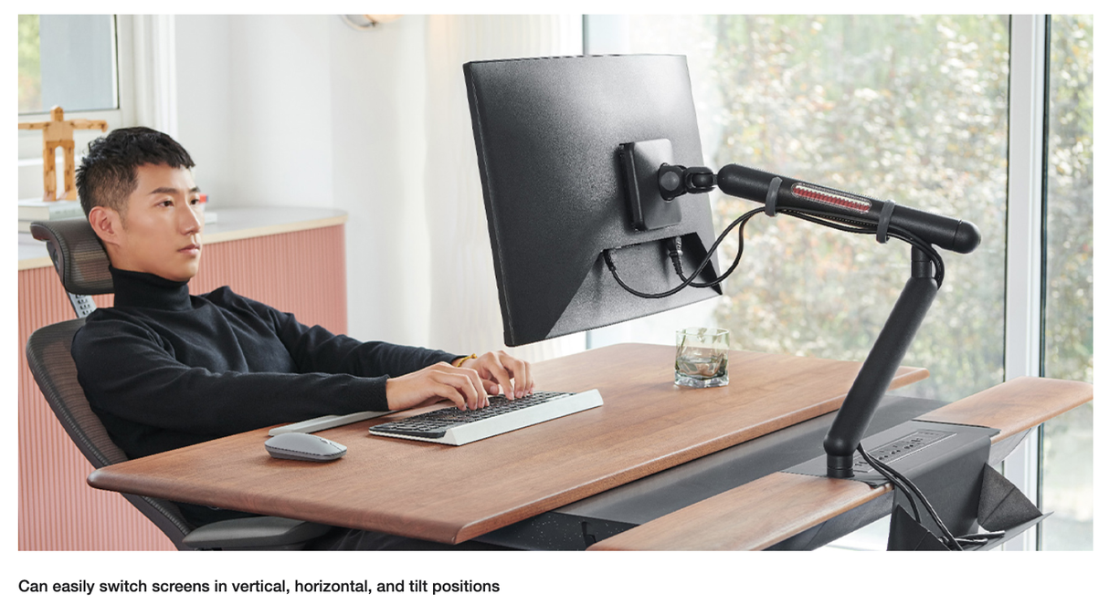 UFOU Kyber Monitor Arm Single Mount Bracket Heavy Duty - Black