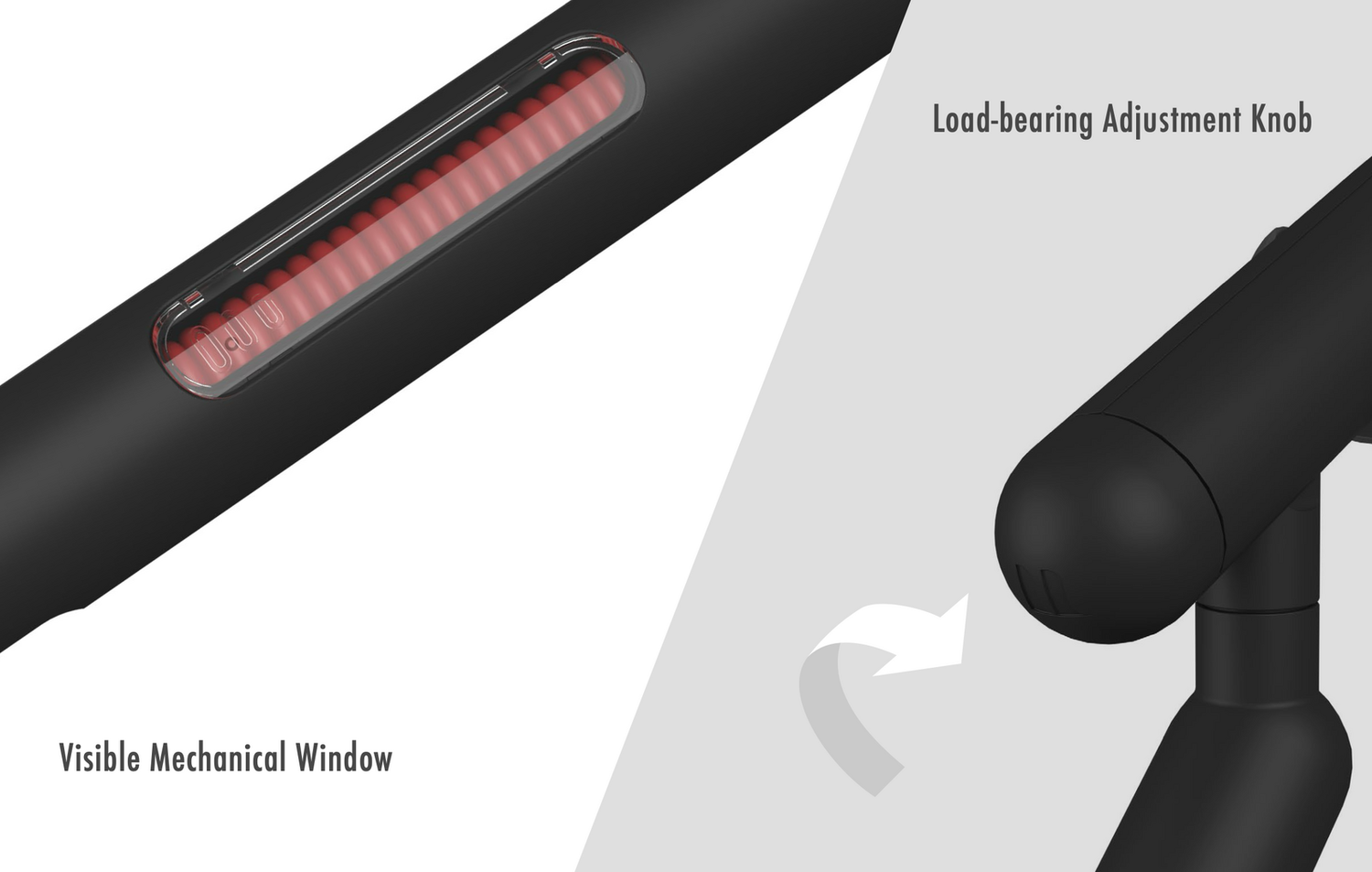 UFOU Kyber Monitor Arm Single Mount Bracket Heavy Duty with Base Clip - Black