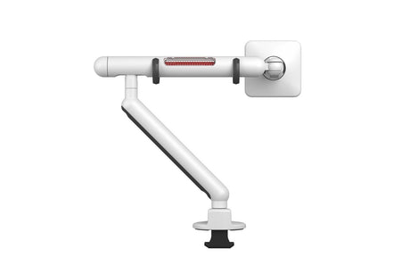 UFOU Kyber Monitor Arm Single Mount Bracket with Base Clip Heavy Duty - White
