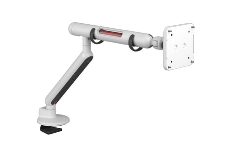 UFOU Kyber Monitor Arm Single Mount Bracket with Base Clip Heavy Duty - White