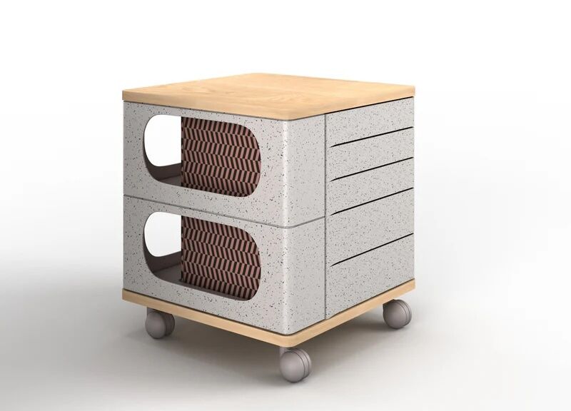 UFOU Fitin Helix Modular Storage Cabinet Unit (5 Revolving Drawers) - Brown