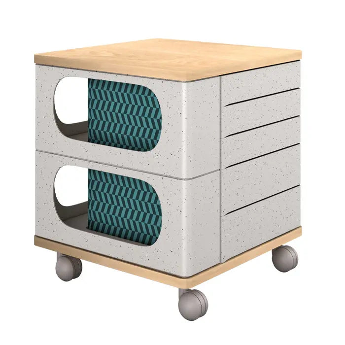 UFOU Fitin Helix Modular Storage Cabinet Unit (5 Revolving Drawers) - Green