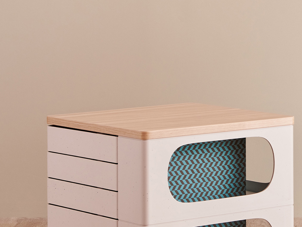 UFOU Fitin Helix Modular Storage Cabinet Unit (5 Revolving Drawers) - Green