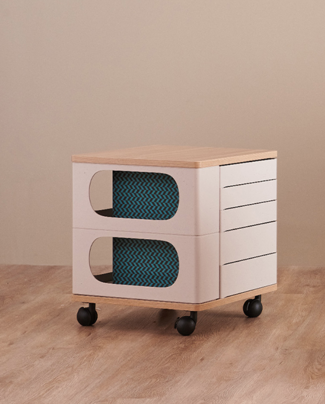 UFOU Fitin Helix Modular Storage Cabinet Unit (5 Revolving Drawers) - Green