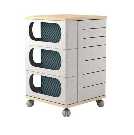 UFOU Fitin Helix Modular Storage Cabinet Unit (7 Revolving Drawers) - Green
