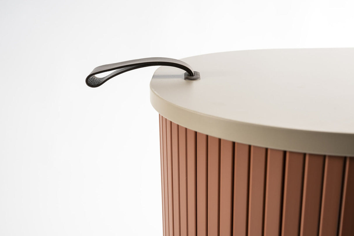 UFOU Mobile Roller Shutter Cabinet - Storage with Adjustable Shelves & Wheels - Red